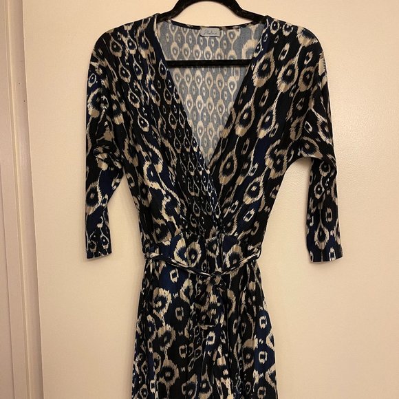 Abbeline Pants - Abbeline Blue and Black tie waist romper